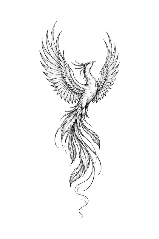 Quiet Rebirth Smoke Wisp Phoenix Tattoo Idea
