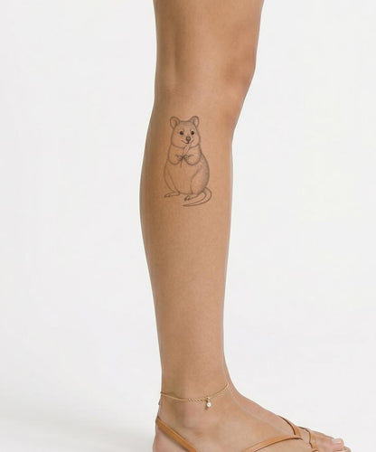 Quokka with a Leaf Tattoo Illustration