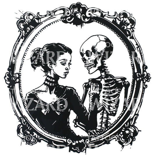 Mercredi de la famille Adams et conception de tatouage de squelette