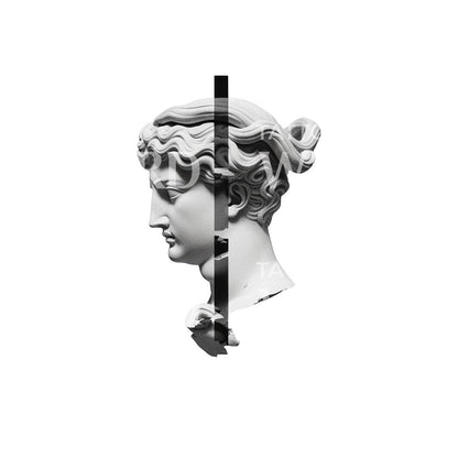 Computer Generated Greek Statue Tattoo Design