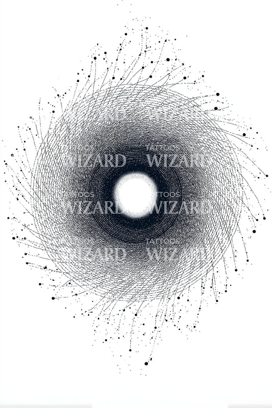 Radiales Partikel-Torus-Tattoo-Design