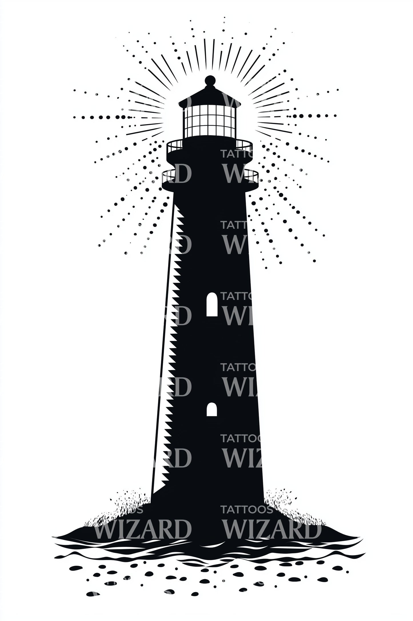 Radiant Beacon Rays Tattoo Idea