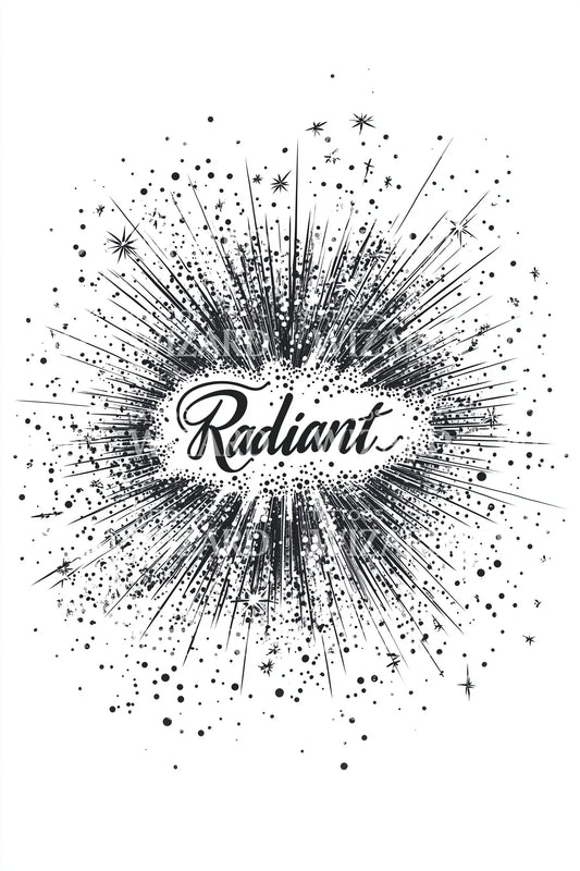 Radiant Cosmic Burst Tattoo Design