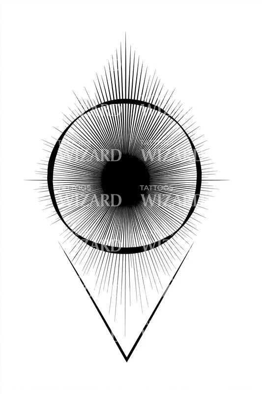 Radiant Eye Pointer Tattoo Design
