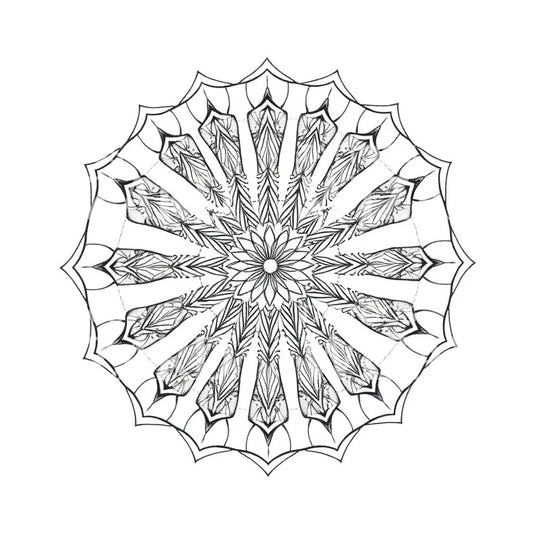 Radiant Floral Mandala Tattoo Design