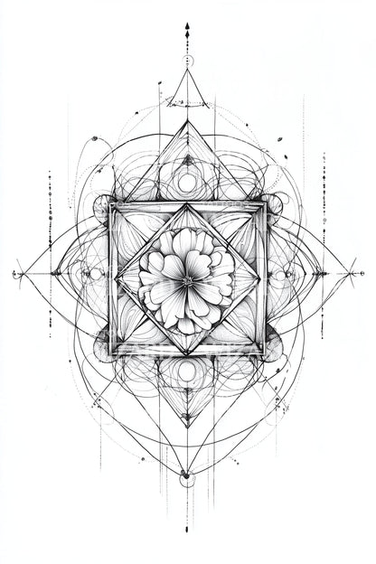 Idea de tatuaje de constelación de loto radiante