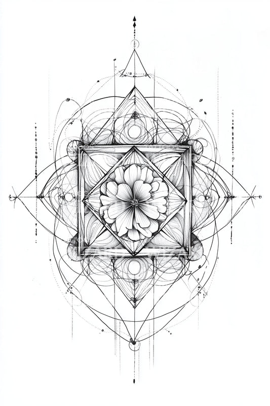 Radiant Lotus Constellation Tattoo Idea