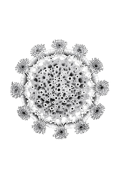 Radiolarian Circle Tattoo Design