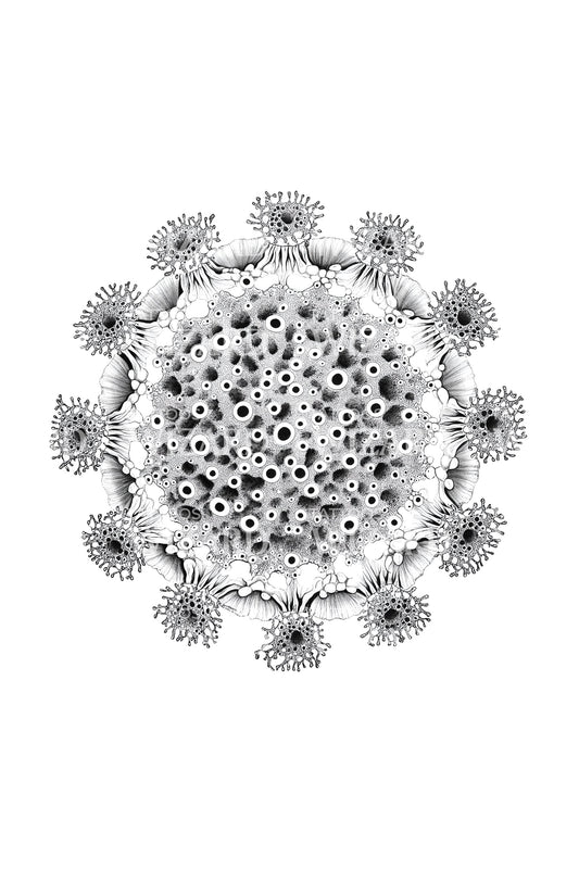 Radiolarian Circle Tattoo Design