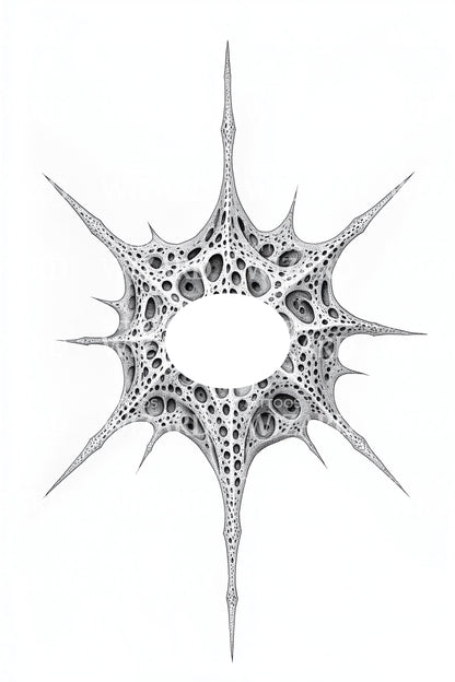 Radiolarian Halo Star Tattoo Design