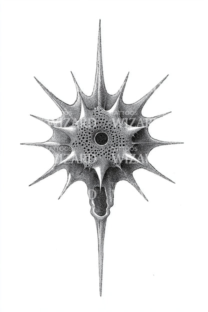 Radiolarian Star Tattoo Design