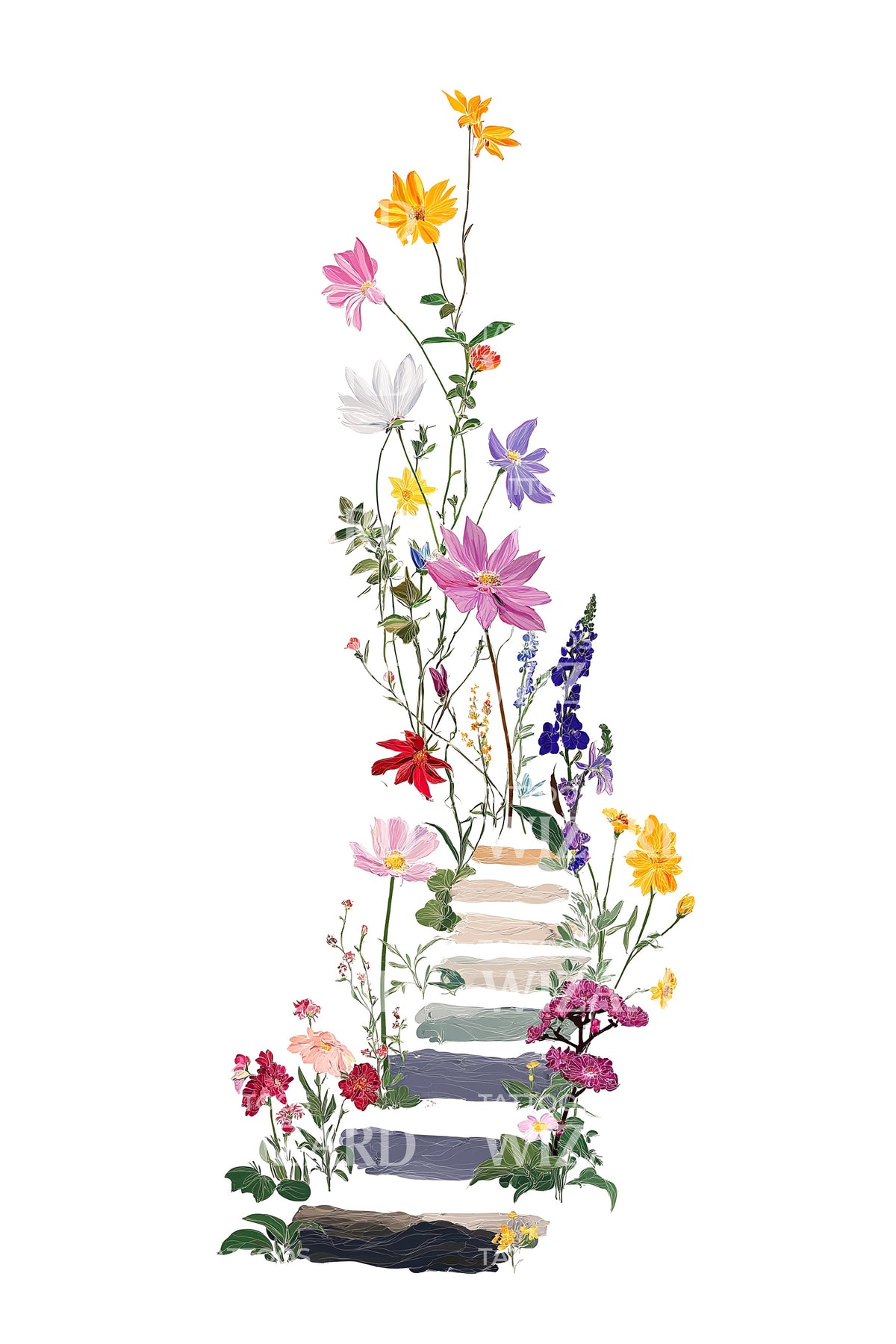 Bloom Step Rainbow Bloom Steps Tattoo Design – Tattoos Wizard Designs