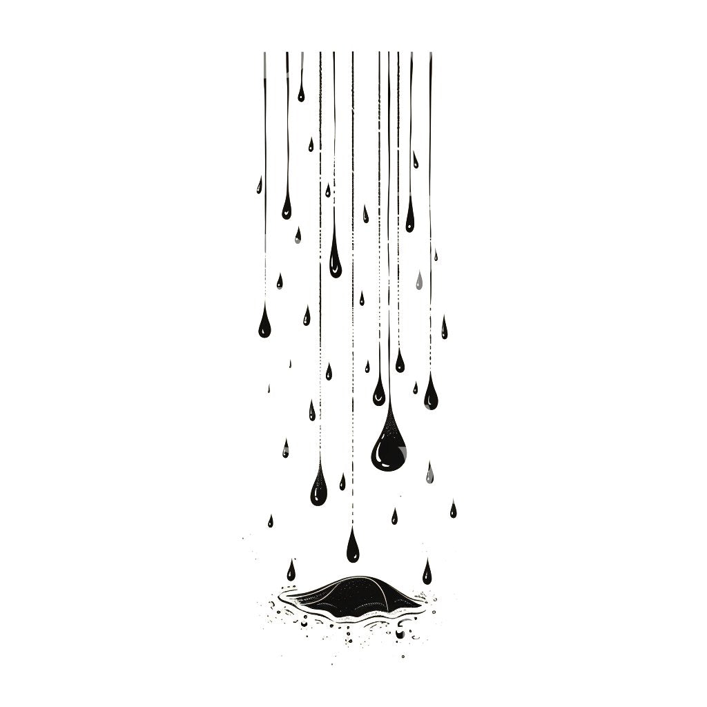 Raining Drops of Emotion Tattoo Design