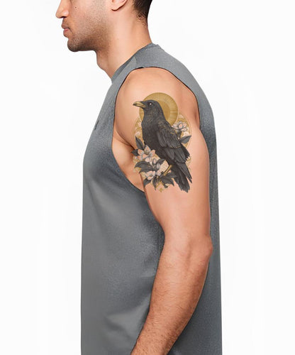 Diseño de tatuaje ornamental Aura del Cuervo Sagrado
