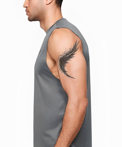 Raven Wing Sweep Tattoo Design