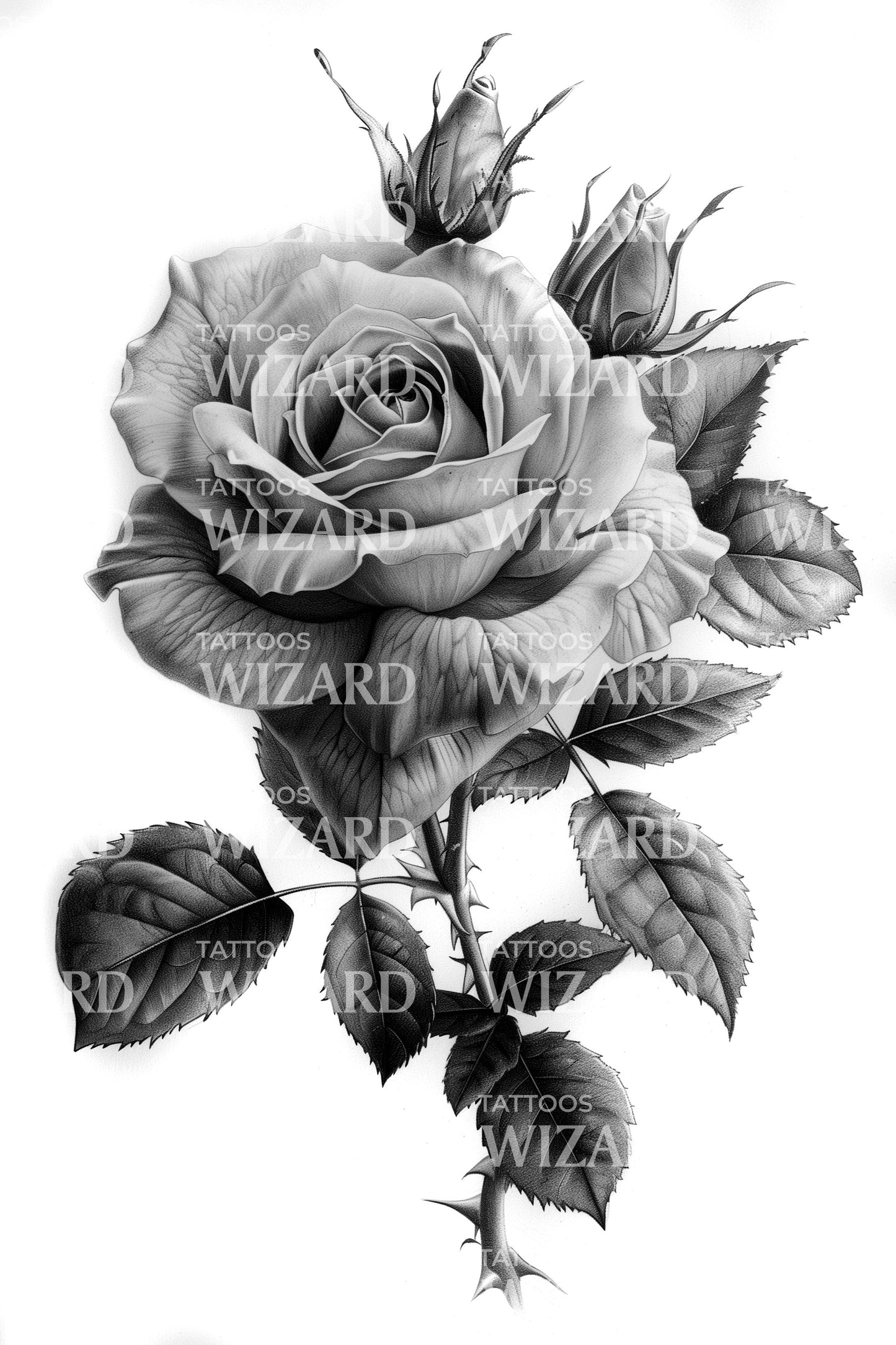 Realistic Rose Tattoo for Women