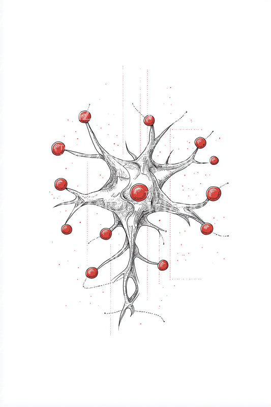 Red Synapse Network Tattoo Idea