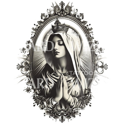 Regina Caeli, Queen of Heaven Tattoo Design