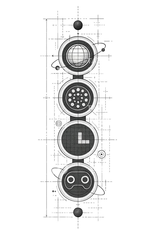 Retro Interface Totem Tattoo Design