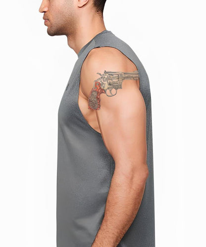 Neotraditional Magnum Gun Tattoo Idea