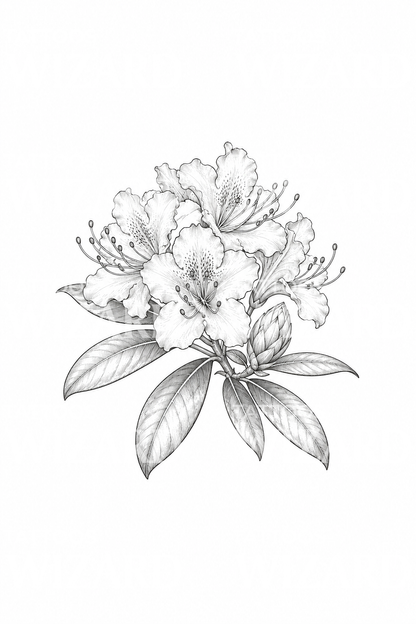 Rhododendron Bloom Cluster Tattoo Idea