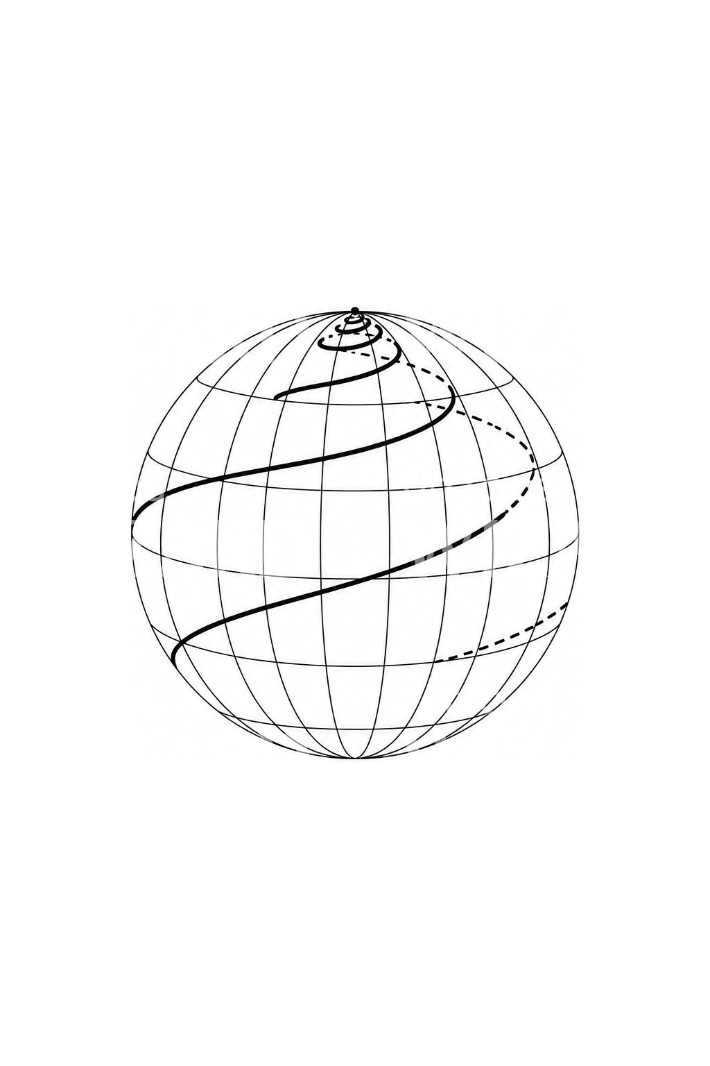 Rhumb Line Globe Tattoo Design