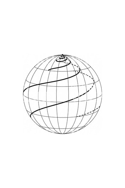 Rhumb Line Globe Tattoo Design