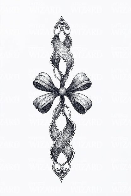 Ribbon Braided Cross Tattoo Design
