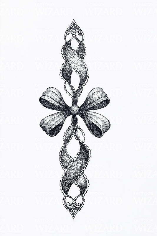 Ribbon Braided Cross Tattoo Design