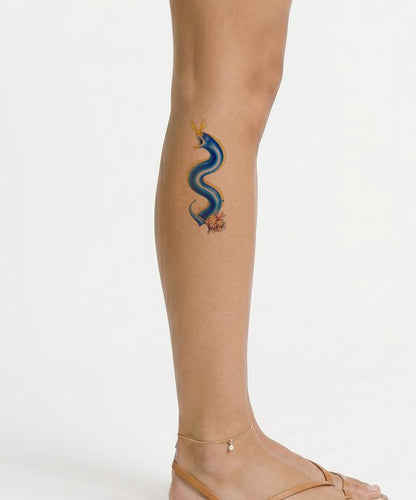 Blue Ribbon Eel Watercolor Tattoo Design