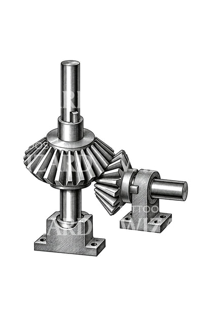 Right Angle Bevel Gear Pair Tattoo Design