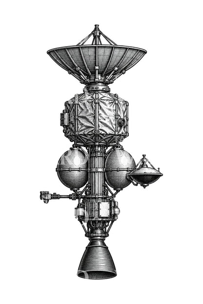 Tattoo-Design eines Orbiters mit Ringplanet