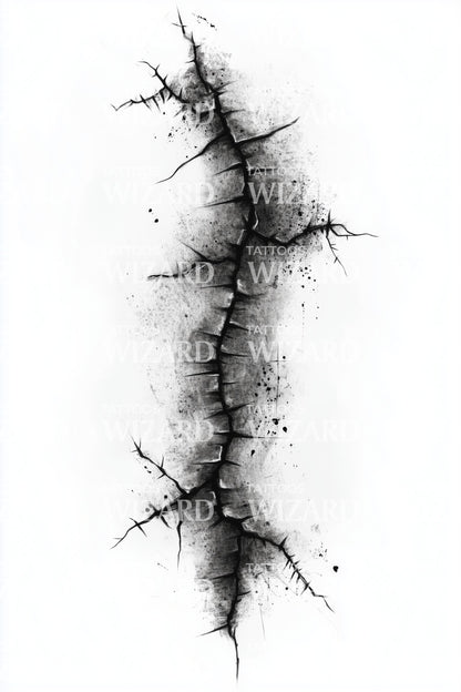 Ripped Flesh Crack Tattoo Idea