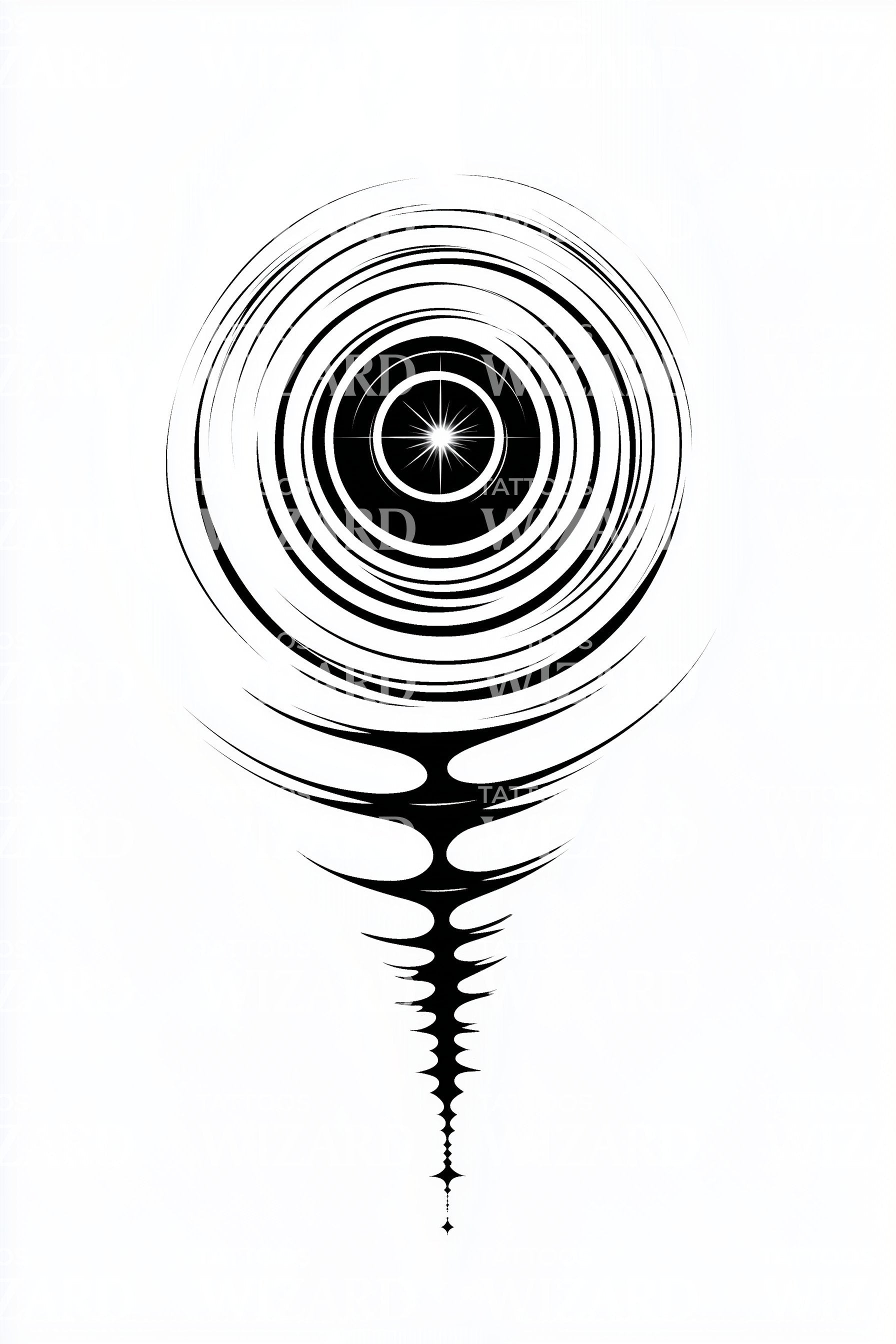 Ripple Vortex Descent Tattoo Idea – Tattoos Wizard Designs