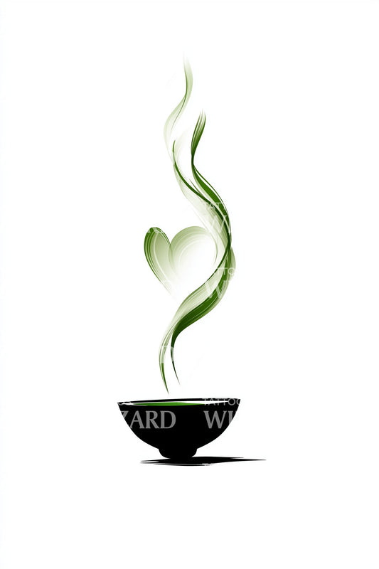 Rising Heart Steam Tattoo Design