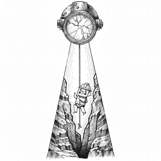 Robot Spotlight Afdaling Tattoo-ontwerp