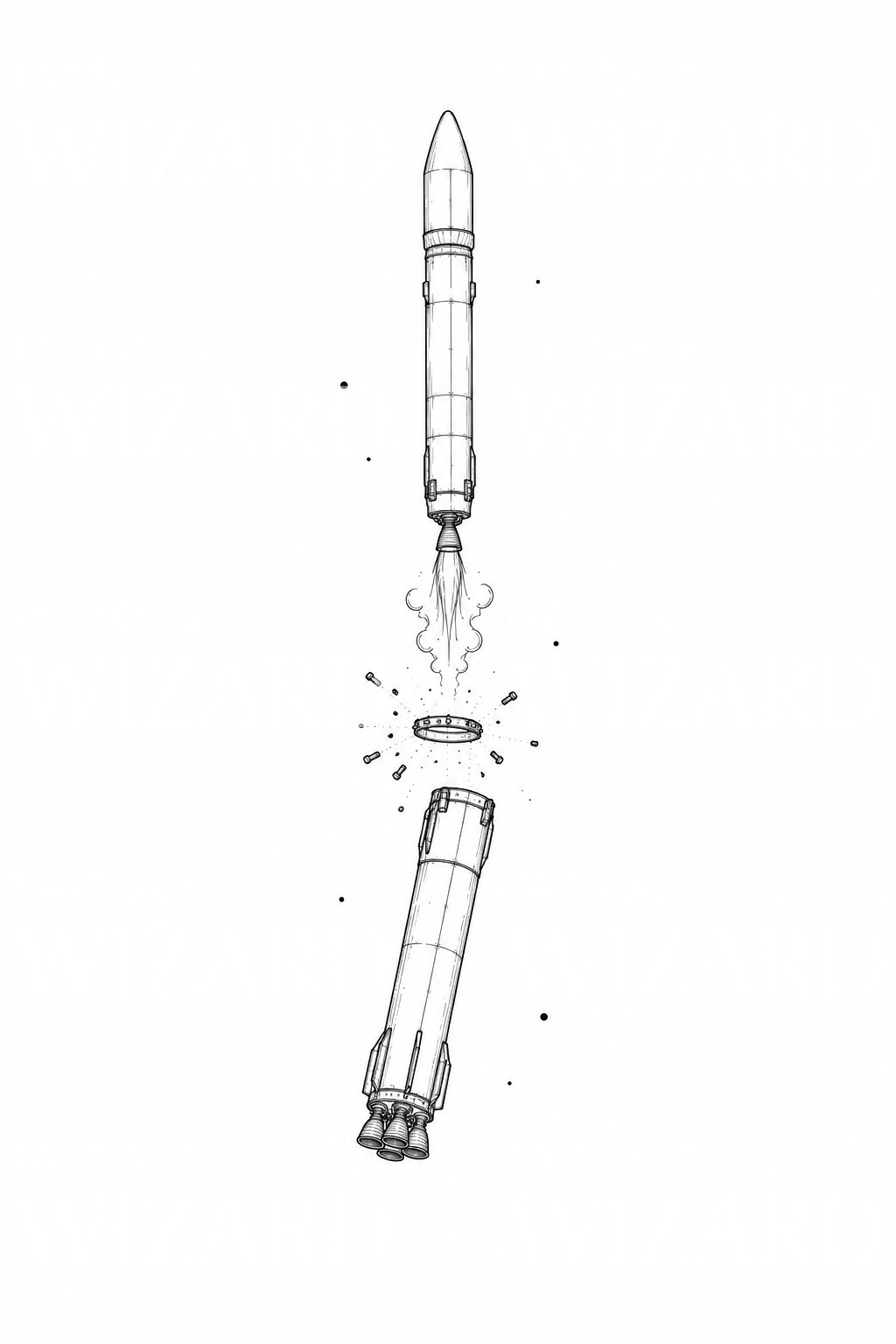 Rocket Stage Separation Tattoo Idea