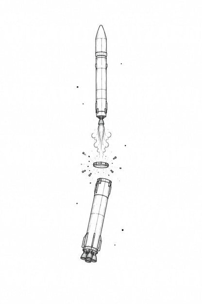 Rocket Stage Separation Tattoo Idea
