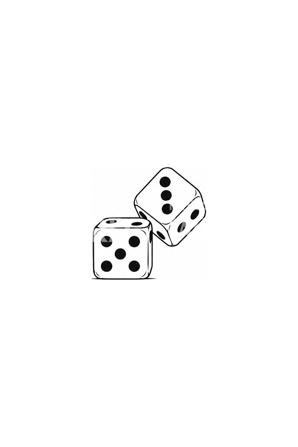 Rolled Pair of Dice Tattoo Idea
