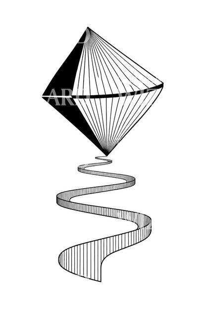 Rolling Bicone Wander Path Tattoo Idea