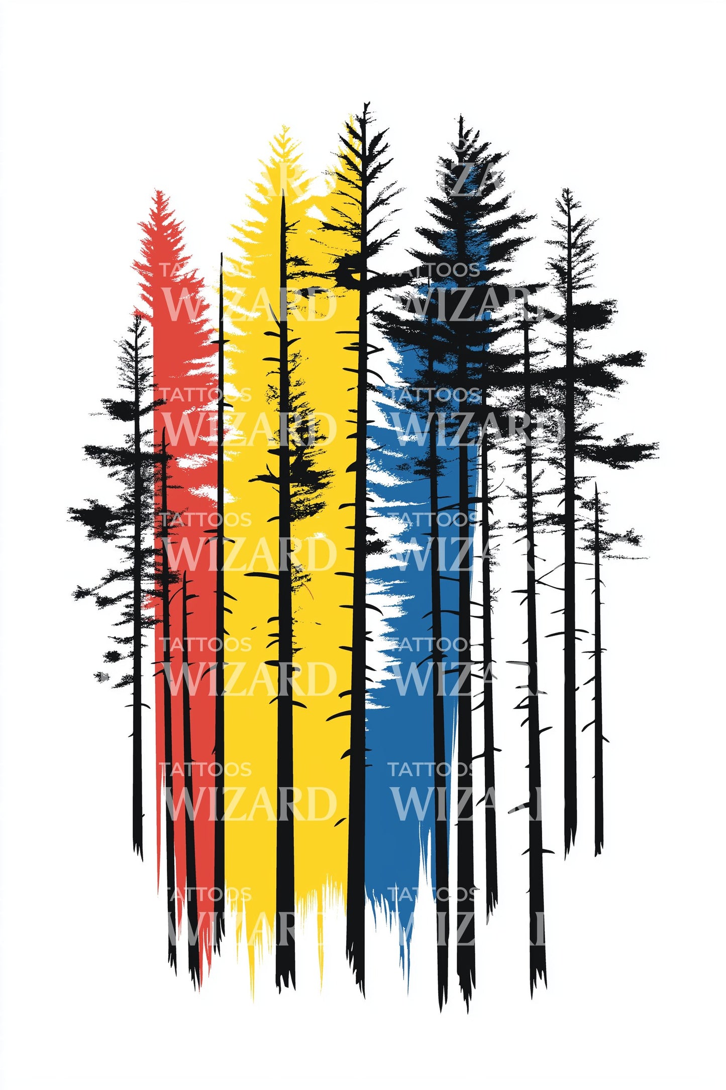 Desain Tato Garis Hutan Rumania