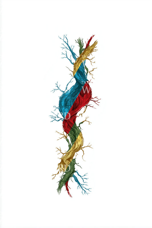 Romania Tricolor DNA Helix Tatoveringsdesign