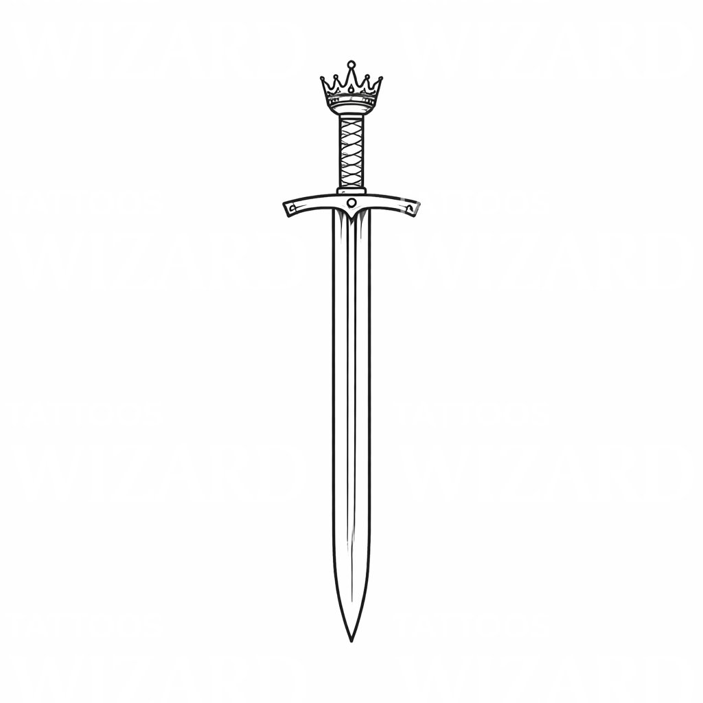 Royal Longsword Tattoo Design