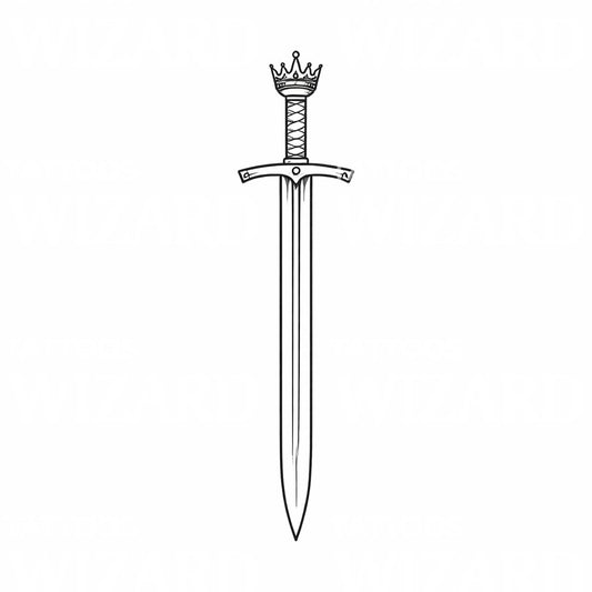 Royal Longsword Tattoo Design