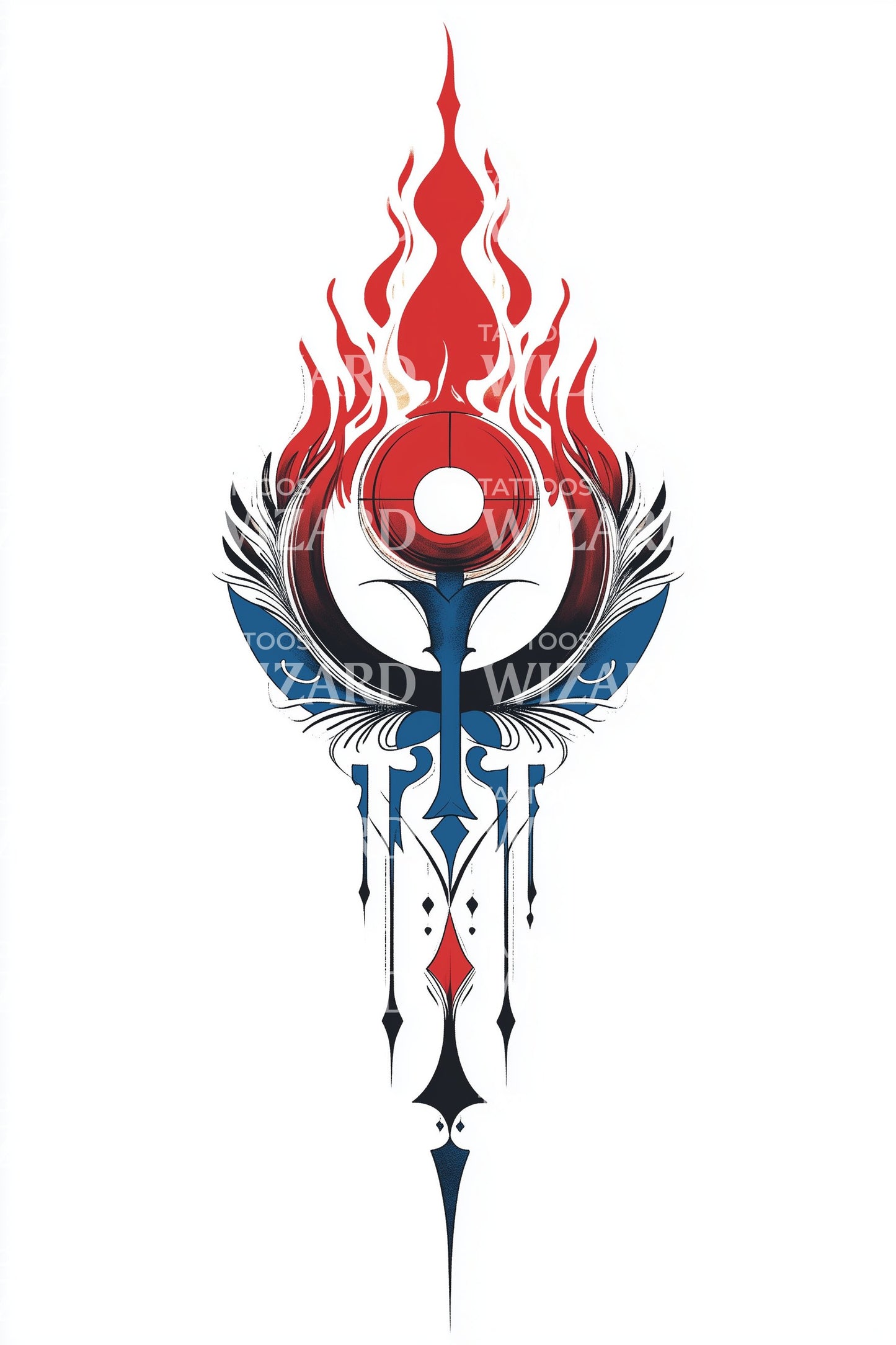 Royal Soyombo Banner Tattoo Illustration