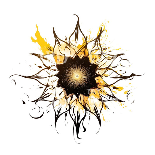 Conception de tatouage de chakra du plexus solaire