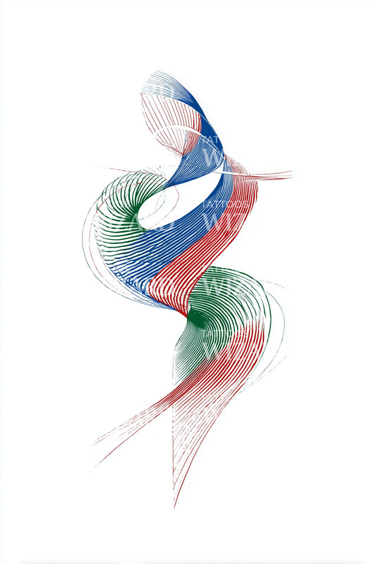 Russia Tricolor Ribbon Tattoo Design