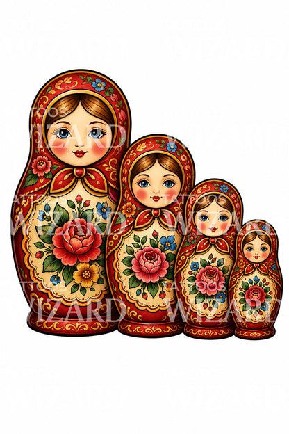 Tattoo-Idee mit russischen Matrjoschka-Puppen