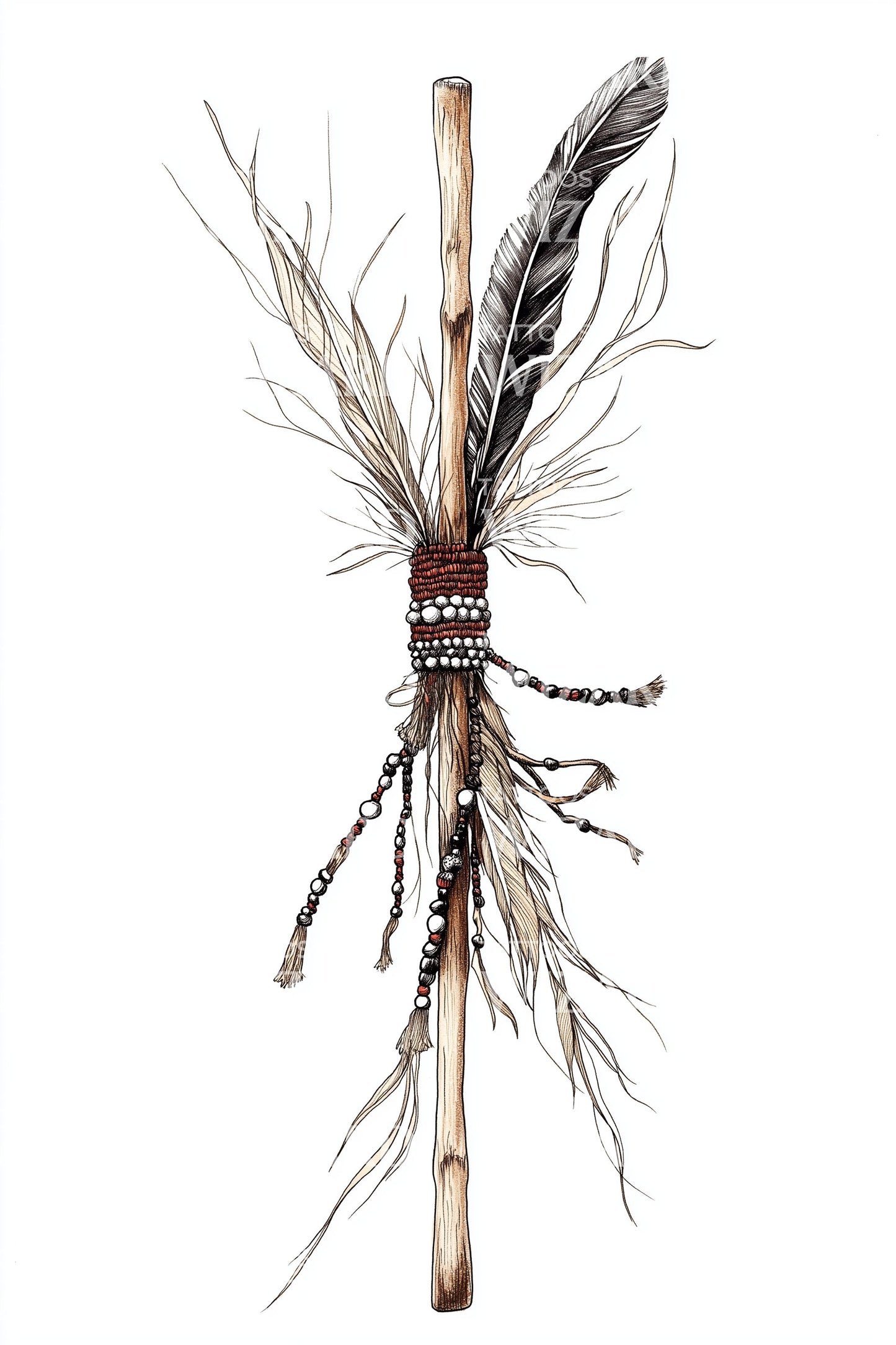 Rustic Bound Sticks Tattoo Design