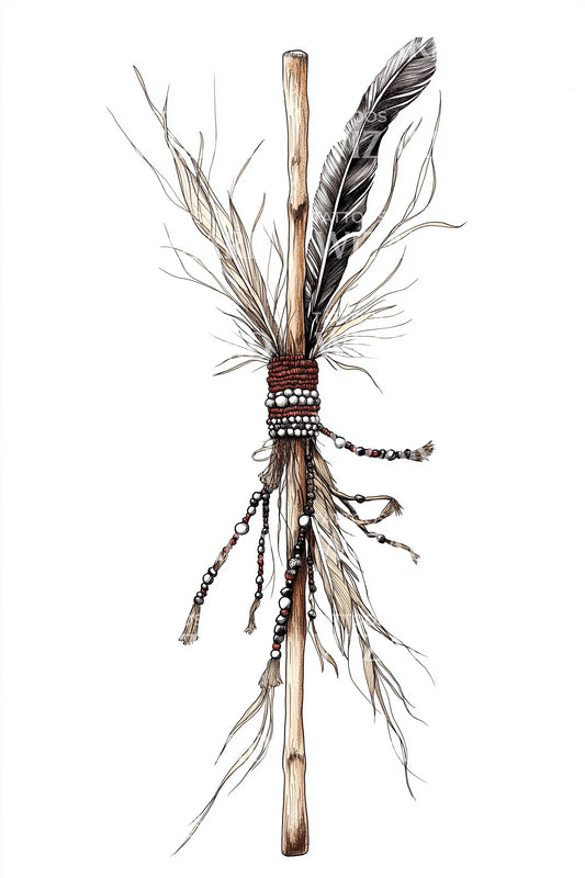 Rustic Bound Sticks Tattoo Design